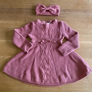 Happily Grey 2T Knit Dress with Headband